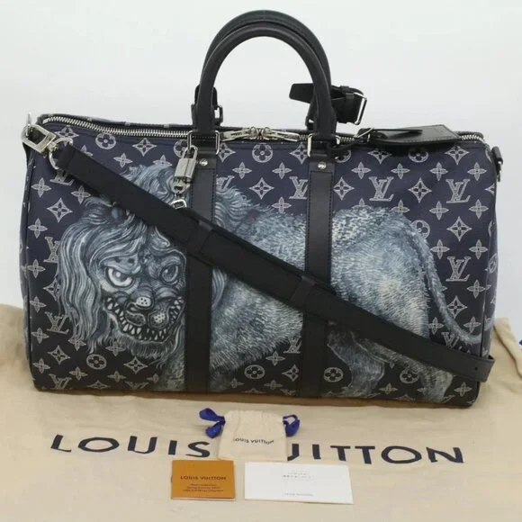 LOUIS VUITTON Monogram savanna Keepall Bandouliere 45 Boston M54129 Auth 33473S - Picture 2 of 15